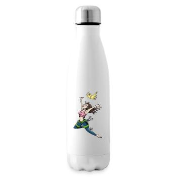 Grimpeur volant avec oiseau - Bouteille isotherme - blanc - Droite