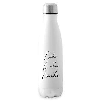 Lebe Liebe Lache - Feel good - Isolierflasche - Weiß - Rechts