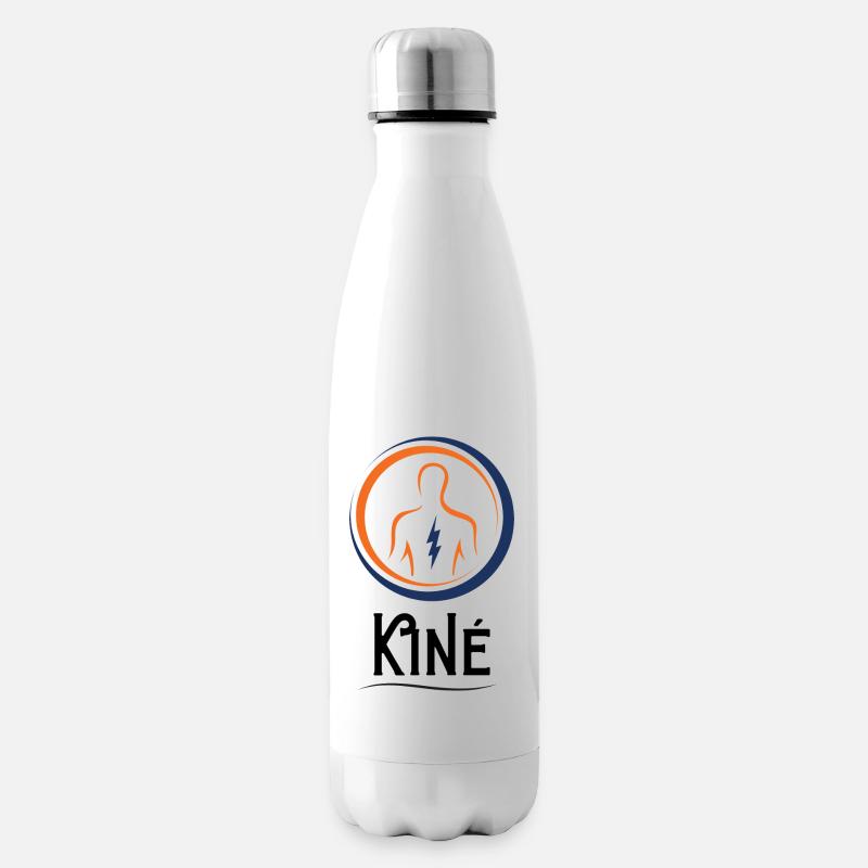 Fier (e) d'être Kiné - idée cadeau metier - Bouteille isotherme - blanc