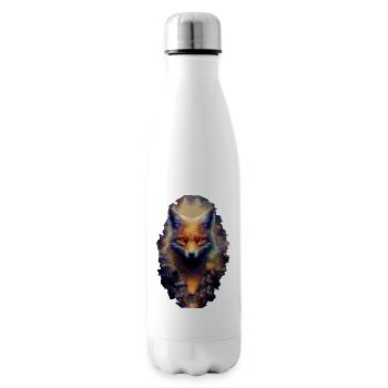 Renard, Forêt, Animaux, Fleurs, Amoureux Des Animaux, Fille, Mode - Bouteille isotherme - blanc - Droite