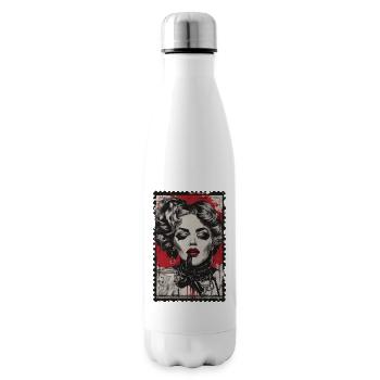 des années 20 femme femme visage Burlesque photo - Bouteille isotherme - blanc - Droite