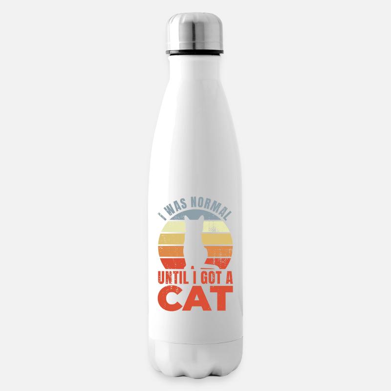 Lustige Katzenwitze - Isolierflasche - Weiß