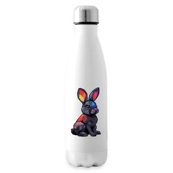 Der edle Hase Kevin - Isolierflasche - Weiß - Rechts