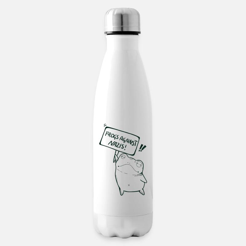 Frogs against Nazis - Isolierflasche - Weiß