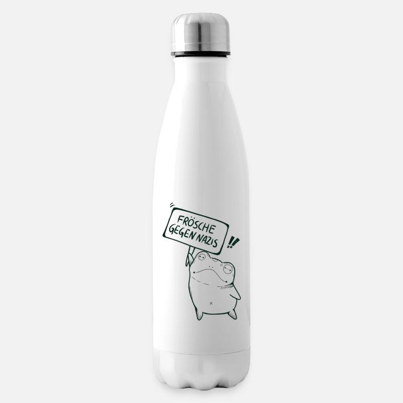 Frösche gegen Nazis - Isolierflasche - Weiß