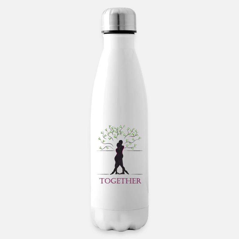 Zusammen schwarz - Isolierflasche - Weiß