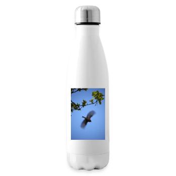 chêne pinson envol dans ciel bleu - Bouteille isotherme - blanc - Droite