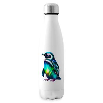 Aurora Borealis Penguin - Insulated Water Bottle - white - Right
