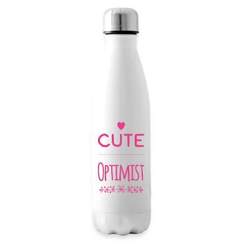 Dictons de bébé - idée cadeau - Bouteille isotherme - blanc - Droite