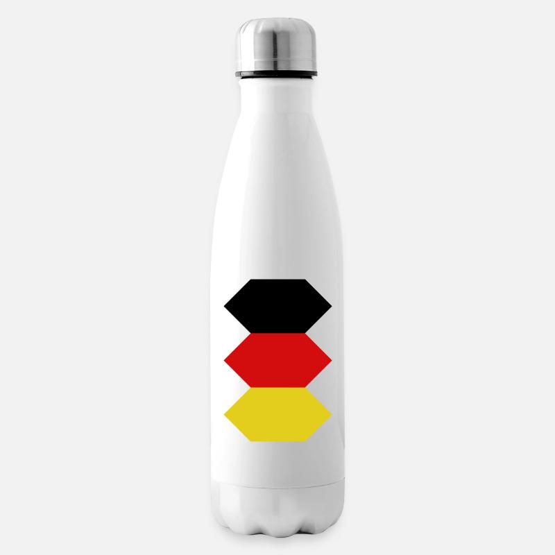 Deutschlandfarben - Isolierflasche - Weiß