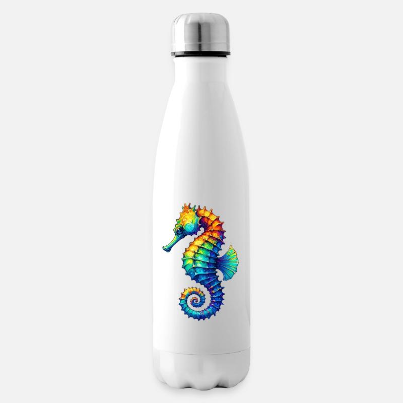 Seepferdchen - Isolierflasche - Weiß