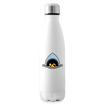 Requin et flotteur (Requin / Nager / 3C) - Bouteille isotherme - blanc - Droite