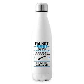 Nicht perfekt, aber bester Jäger der Welt - Isolierflasche - Weiß - Rechts