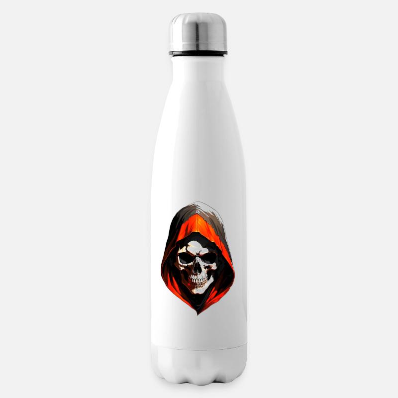Hooded Skull - Isolierflasche - Weiß