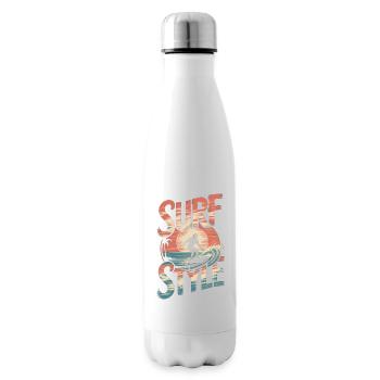 surf style et soleil vintage - Bouteille isotherme - blanc - Droite