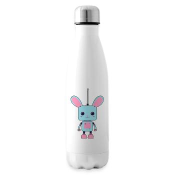 Der Hasenroboter - Isolierflasche - Weiß - Rechts
