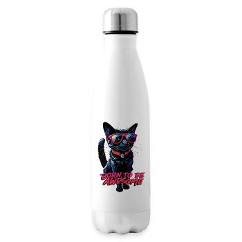 Born to be Awesome - Insulated Water Bottle - white - Right