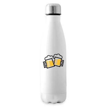 2 chopes à bière bavaroises toast (chopes à bière 2C) - Bouteille isotherme - blanc - Droite