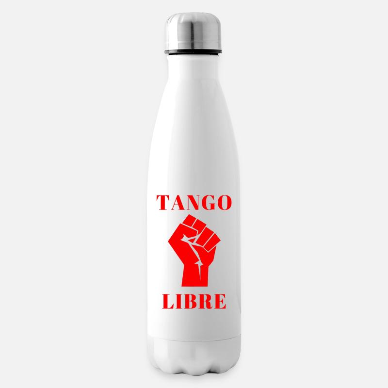 Tango Libre in Red - Insulated Water Bottle - white