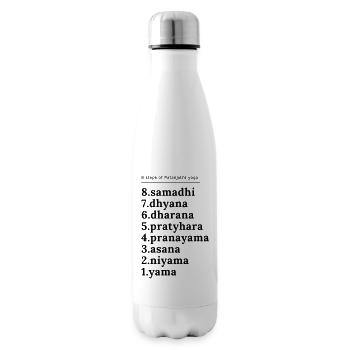 8 Schritte des Yoga von Patanjali - Isolierflasche - Weiß - Rechts