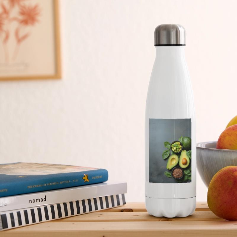 Avocado Spinach Anthracite Insulated Water Bottle