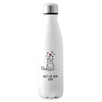Best Cat mom ever - für die beste Katzenmama - Isolierflasche - Weiß - Rechts