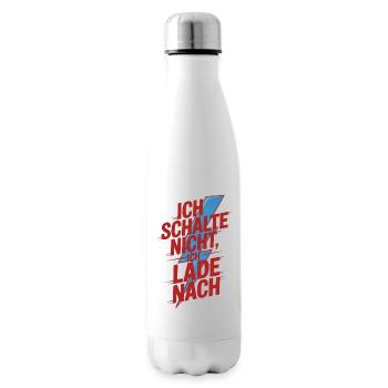 Ich schalte nicht ich lade nach - Isolierflasche - Weiß - Rechts