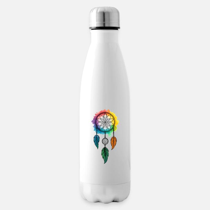 Attraper les rêves, les couleurs couler - Bouteille isotherme - blanc