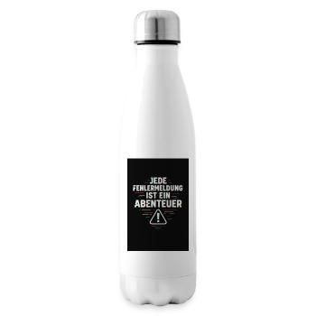 Chaque message d’erreur est une aventure – de l’humour informatique - Bouteille isotherme - blanc - Droite