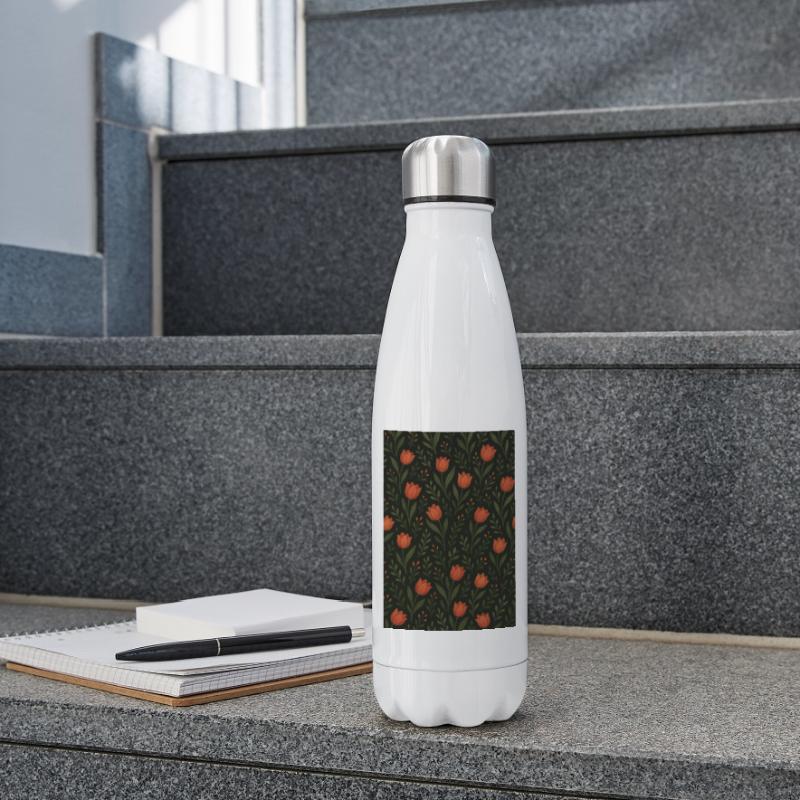Tulip Pattern Insulated Water Bottle