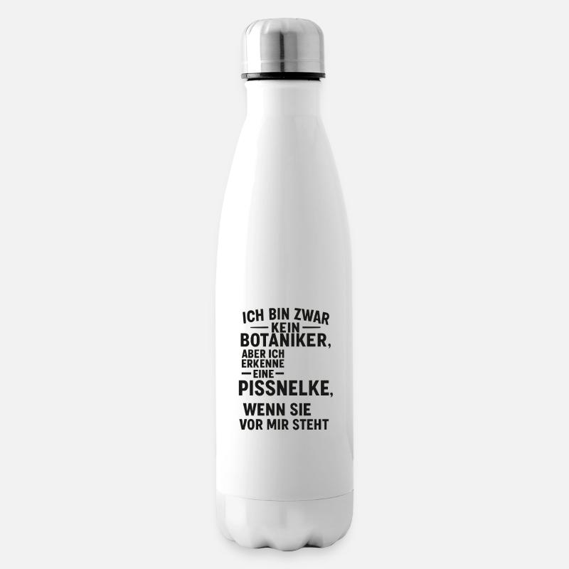 ich zwar kein Botaniker.... - Isolierflasche - Weiß