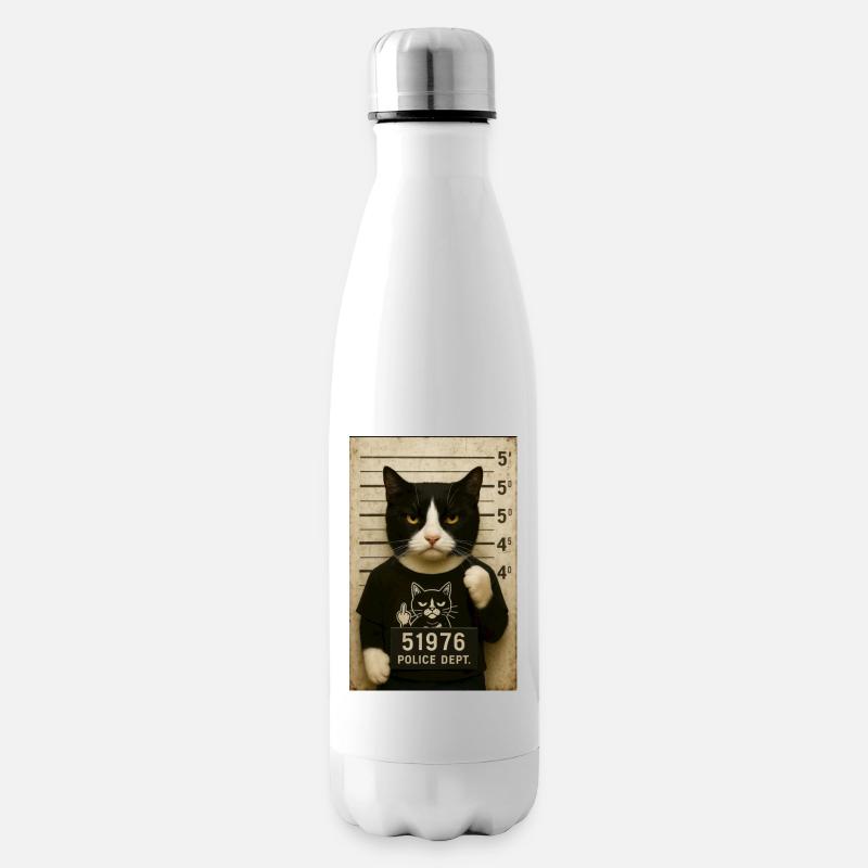 Jailcat - Insulated Water Bottle - white