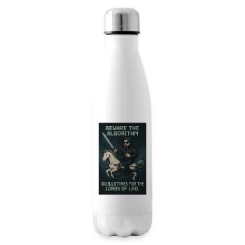 beware the algorithm. - Insulated Water Bottle - white - Right