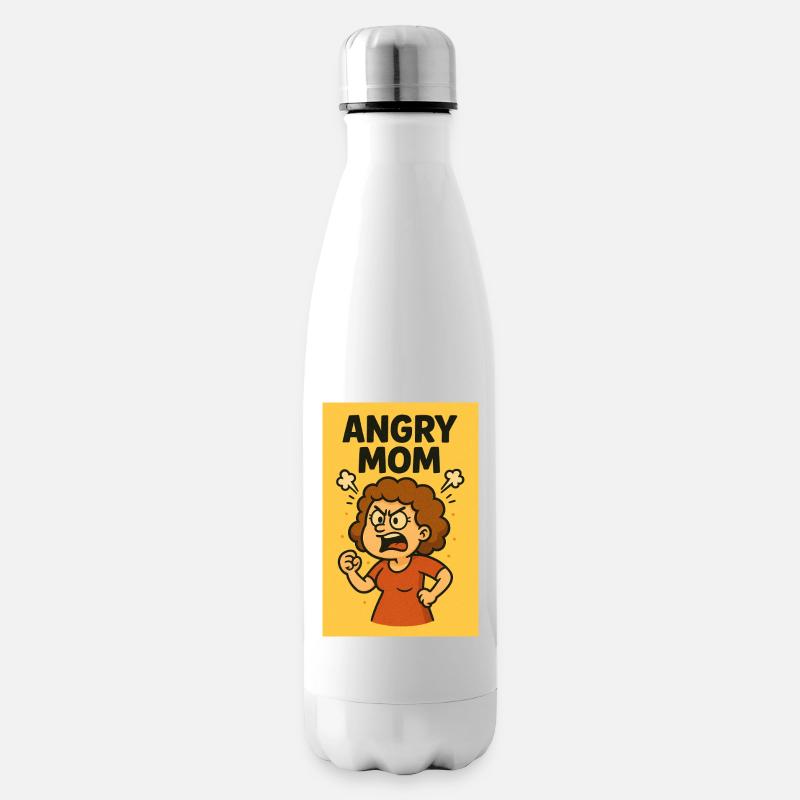 Angry Mom - Isolierflasche - Weiß