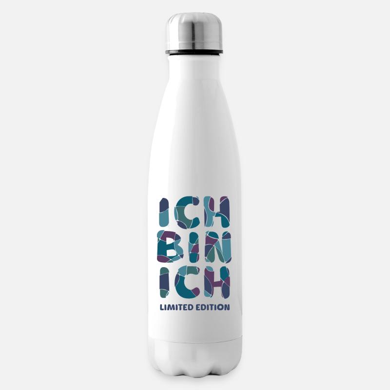 ICH BIN ICH - Affirmation Geschenk Selbstvertrauen - Isolierflasche - Weiß