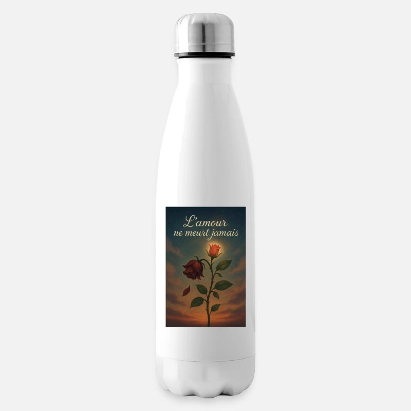 L'amour ne meurt jamais - Bouteille isotherme - blanc