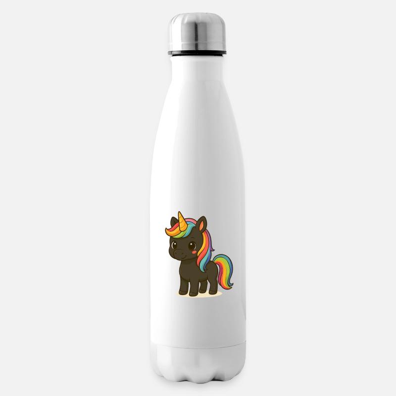 Licorne à la crinière de Rainborg - Bouteille isotherme - blanc