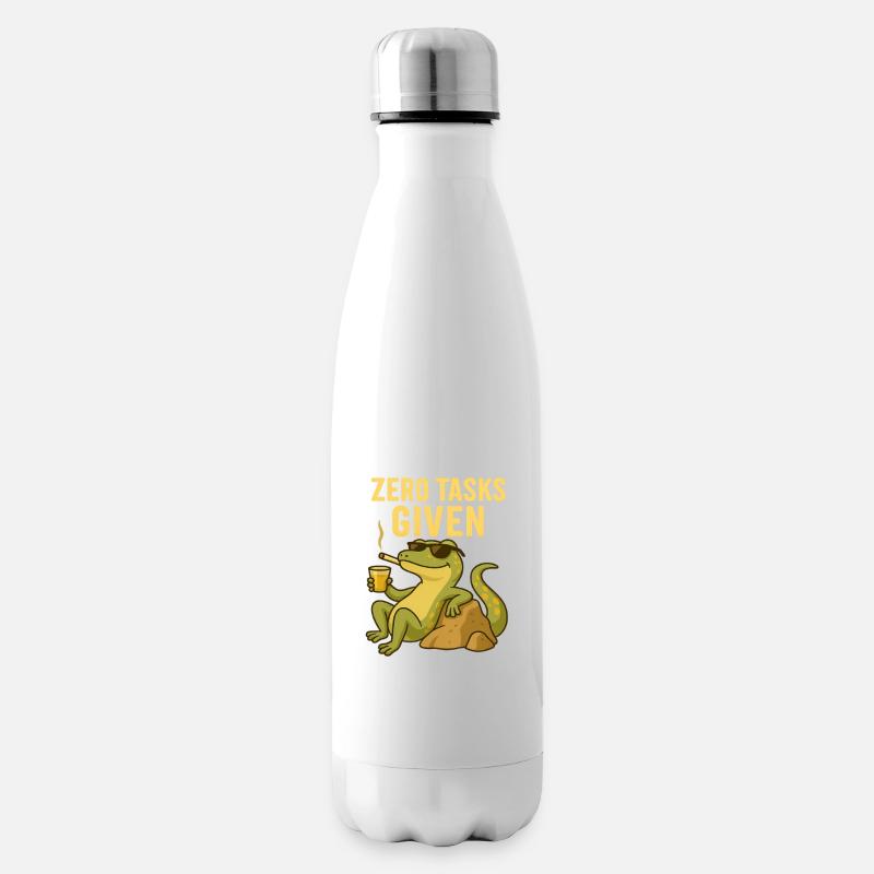 Zero Tasks Given – Gecko Edition - Isolierflasche - Weiß