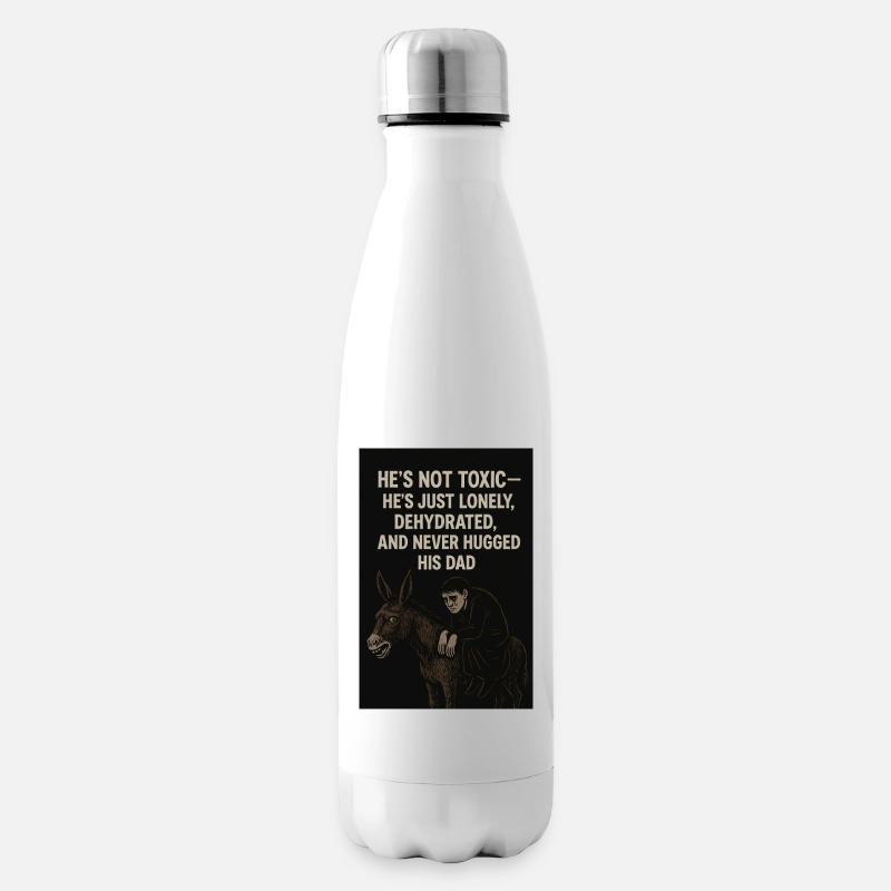 Solitude masculine - Bouteille isotherme - blanc