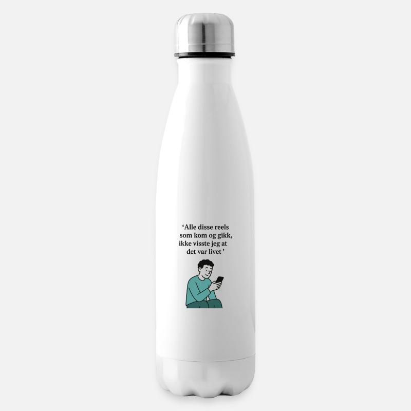 Rollen - Isolierflasche - Weiß