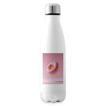 Délice de beignet givré rose - Bouteille isotherme - blanc - Droite