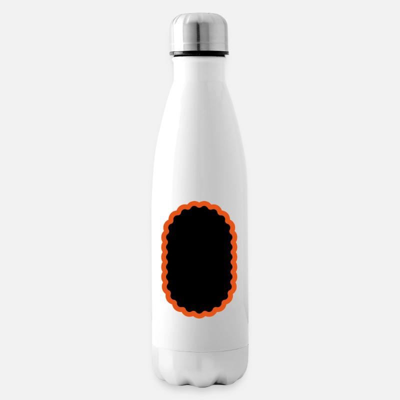 Patch vélo ovale, vélo patch vélo - Bouteille isotherme - blanc