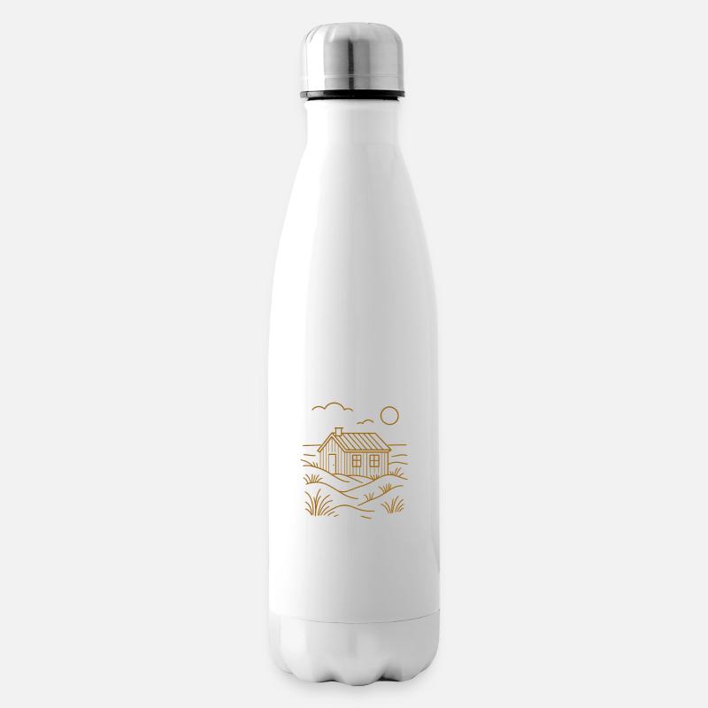 Ferienhaus - Isolierflasche - Weiß