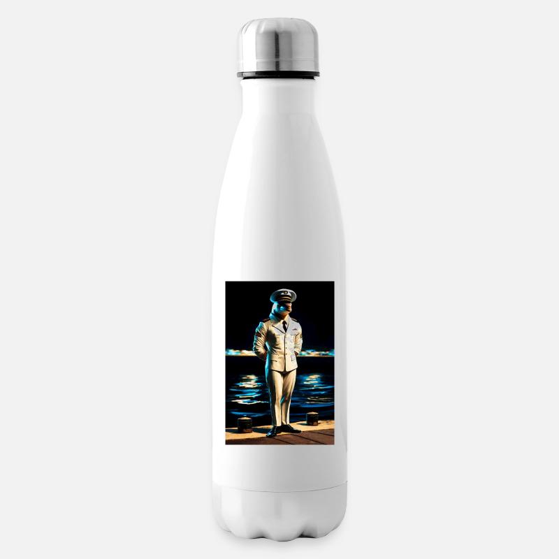 Mariner humanoider Delfin - Isolierflasche - Weiß