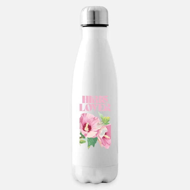 Hibis Lover Blumendesign - Isolierflasche - Weiß