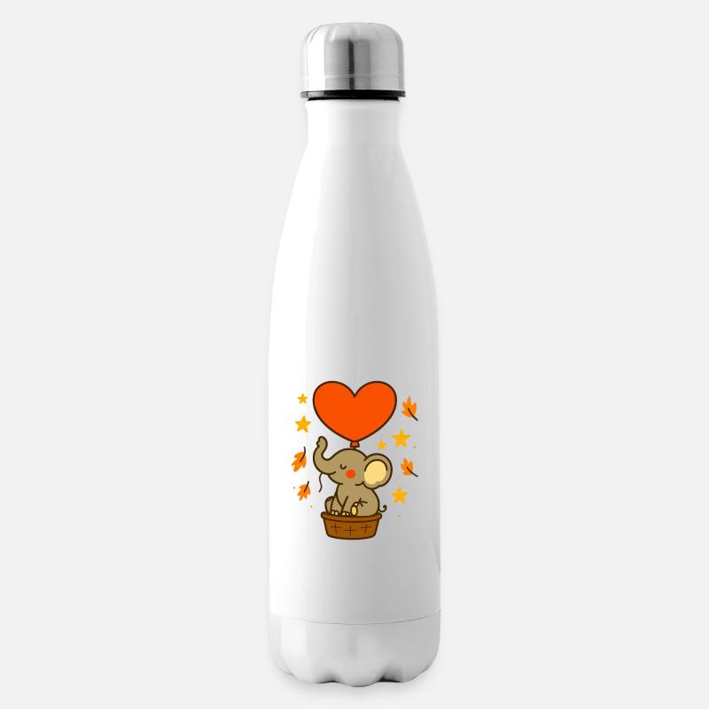 Kleiner_Elefant_am_fliegen - Isolierflasche - Weiß