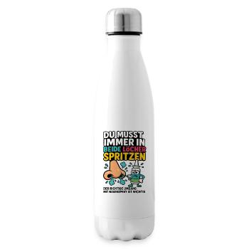 Il faut toujours creuser dans les deux trous - Nasenspay - Bouteille isotherme - blanc - Droite