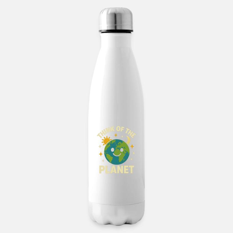 Penser à la planète 🌍 - Bouteille isotherme - blanc