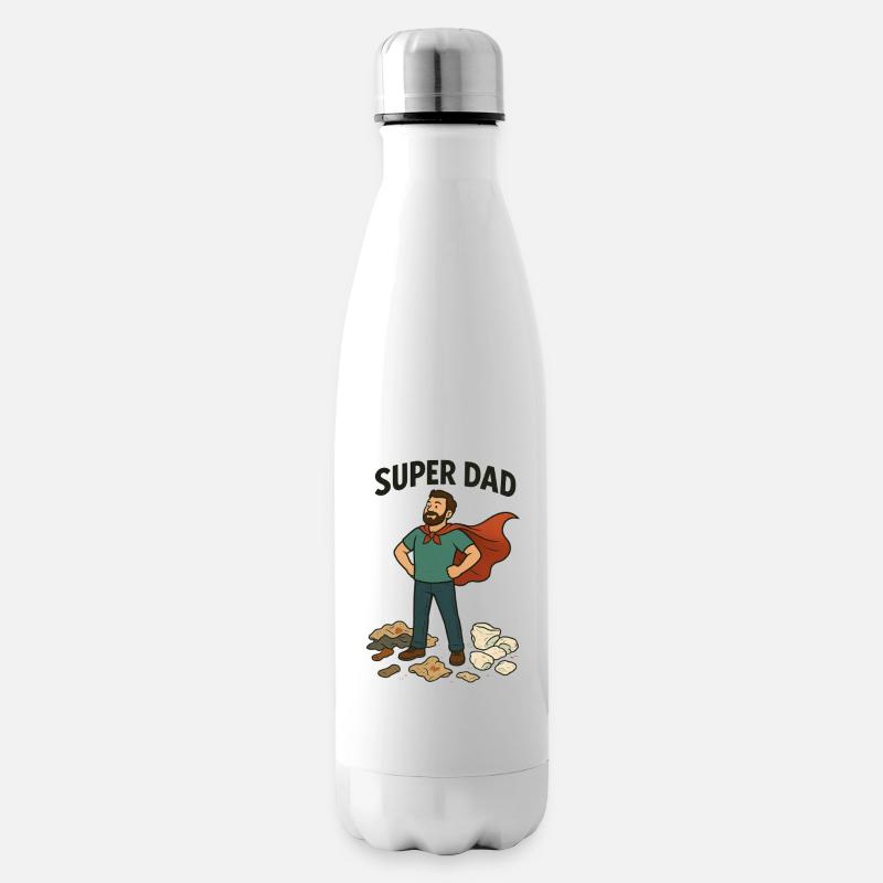 Super Dad Capeheld - Isolierflasche - Weiß