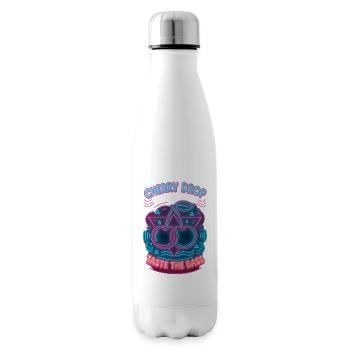 Cherry Drop – Taste the Bass Neon Design - Isolierflasche - Weiß - Rechts